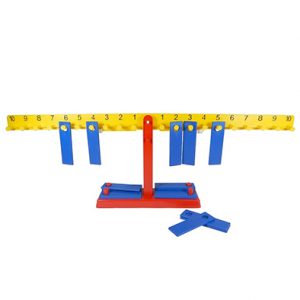 คานชั่งตัวเลขพร้อมแผ่นน้ำหนักชุดใหญ่ (Math Balance)