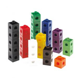ชุดลูกบาศก์ตัวต่อฝึกทักษะคณิตศาสตร์ ขนาด 2 cm 100 ชิ้น(2 cm. Interlocking Cube100 pcs)