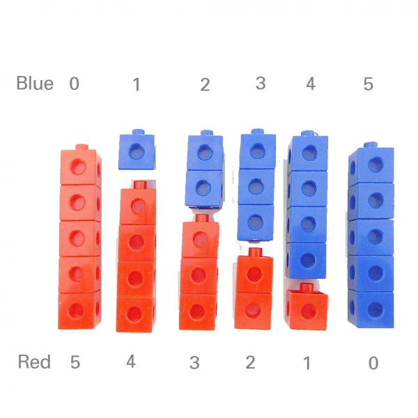 ชุดลูกบาศก์ตัวต่อฝึกทักษะคณิตศาสตร์ ขนาด 2 cm 100 ชิ้น(2 cm. Interlocking Cube100 pcs) - Image 3