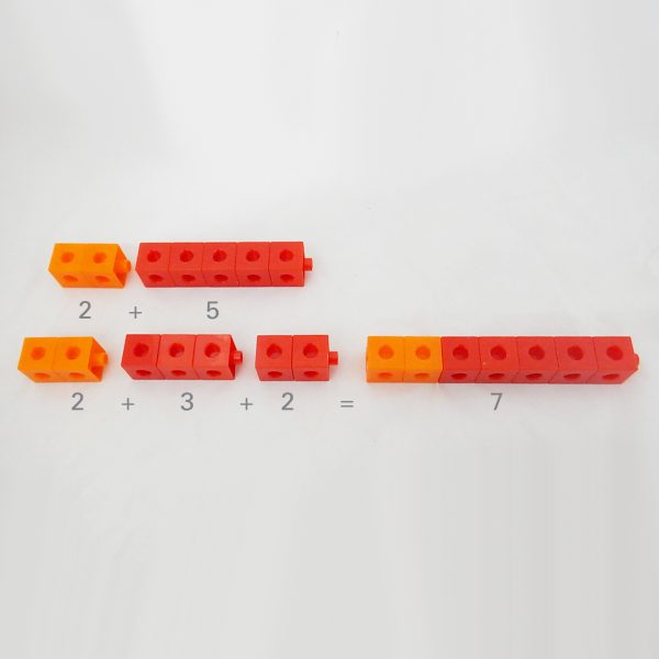 ชุดลูกบาศก์ตัวต่อฝึกทักษะคณิตศาสตร์ ขนาด 2 cm 100 ชิ้น(2 cm. Interlocking Cube100 pcs) - Image 4