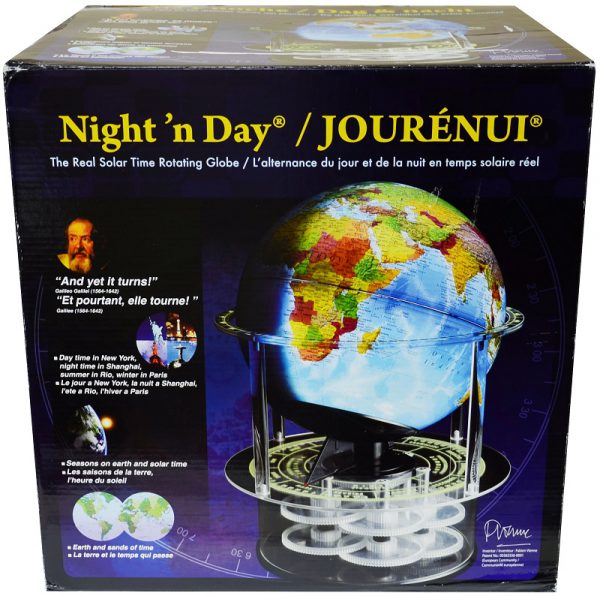 ลูกโลกบอกเวลาแสดงกลางวันกลางคืน(หมุนตามเวลาจริง) (Night'n Day The Real Solar Time Rotating Globe) - Image 4