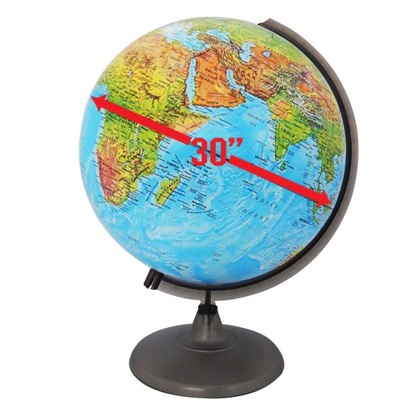 ลูกโลกแสดงลักษณะทางภูมิศาสตร์และประเทศ (2 in 1) ขนาด 30 เซนติเมตร (Dual- Cartography Illuminated Globe) - Image 2
