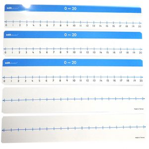 เส้นจำนวน 0-20 (5 แผ่น/ชุด) Number Lines 0-20 (5 pcs/set)