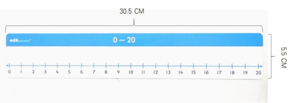 เส้นจำนวน 0-20 (5 แผ่น/ชุด) Number Lines 0-20 (5 pcs/set) - Image 3