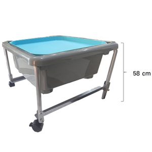 ชุดถาดกิจกรรมสร้างสรรค์พร้อมขาตั้งมีล้อเลื่อนสูง 58 cm Fun2 Play Activity Tray with Stand 58 cm (เทาเข้ม-ฟ้า)