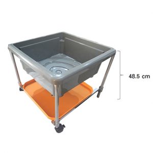 ชุดถาดกิจกรรมสร้างสรรค์พร้อมขาตั้งมีล้อเลื่อนสูง 48.5 cm Fun2 Play Activity Tray with Stand 48.5 cm (เทาเข้ม-ส้ม)
