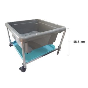 ชุดถาดกิจกรรมสร้างสรรค์พร้อมขาตั้งมีล้อเลื่อนสูง 48.5 cm Fun2 Play Activity Tray with Stand 48.5 cm (เทาเข้ม-ฟ้า))