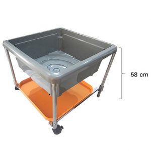 ชุดถาดกิจกรรมสร้างสรรค์พร้อมขาตั้งมีล้อเลื่อนสูง 58 cm Fun2 Play Activity Tray with Stand 58 cm (เทาเข้ม-ส้ม)