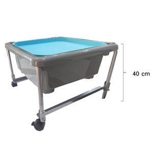 ชุดถาดกิจกรรมสร้างสรรค์พร้อมขาตั้งมีล้อเลื่อนสูง 40 cm Fun2 Play Activity Tray with Stand 40 cm (เทาเข้ม-ฟ้า))