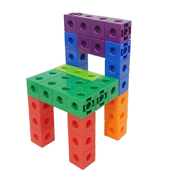 ชุดลูกบาศก์ตัวต่อ 2 cm พร้อมกระดานตัวต่อ (ตัวต่อ100 ชิ้น กระดาน 2 ชิ้น) - Image 4