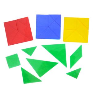ชุดแทนแกรม แผ่นตัวต่อปริศนา 4 สี (Tangram 4 Colors)