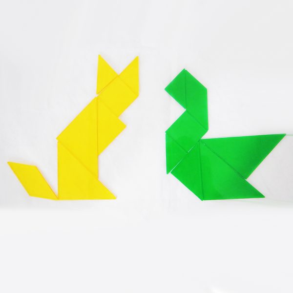 ชุดแทนแกรม แผ่นตัวต่อปริศนา 4 สี (Tangram 4 Colors) - Image 5