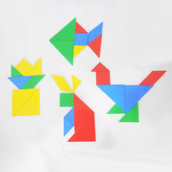 ชุดแทนแกรม แผ่นตัวต่อปริศนา 4 สี (Tangram 4 Colors) - Image 3