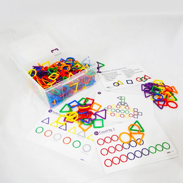 ชุดการร้อยแบบรูปเรขาคณิต (360 ชิ้น) (Shape Links Activity Set) - Image 9