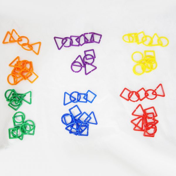 ชุดการร้อยแบบรูปเรขาคณิต (360 ชิ้น) (Shape Links Activity Set) - Image 4