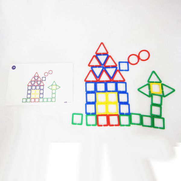 ชุดการร้อยแบบรูปเรขาคณิต (360 ชิ้น) (Shape Links Activity Set) - Image 6