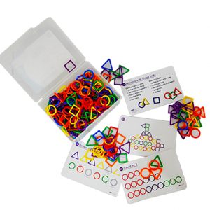 ชุดการร้อยแบบรูปเรขาคณิต (360 ชิ้น) (Shape Links Activity Set)