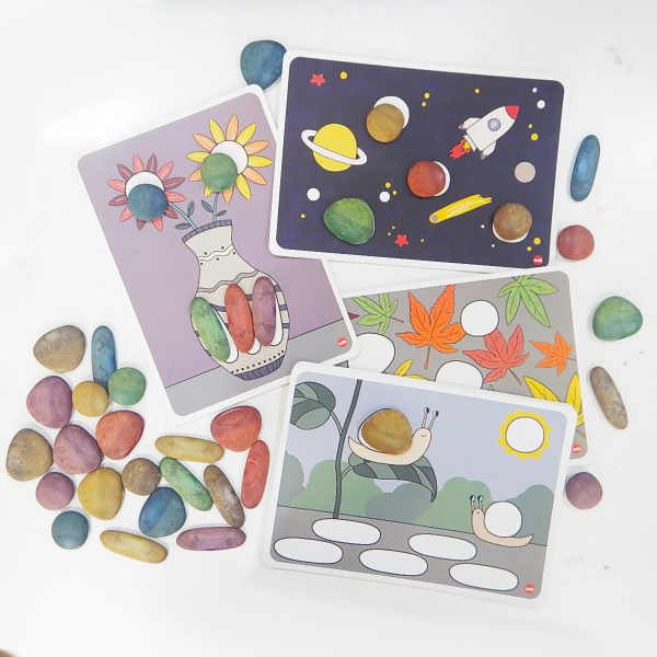 ชุดหินสีพร้อมแผ่นกิจกรรม (Junior Rainbow Pebbles with Activity Card) - Image 8