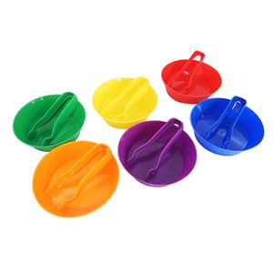 ชุดถ้วยแยกกลุ่มพร้อมปากคีบพลาสติก 6 สี (Sorting Bowls and Tweezers Set)
