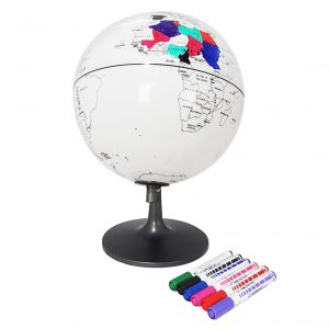 ลูกโลกระบายสี ขนาด 28 เซนติเมตร พร้อมปากกาสี (Color My World Globe 28 cm)