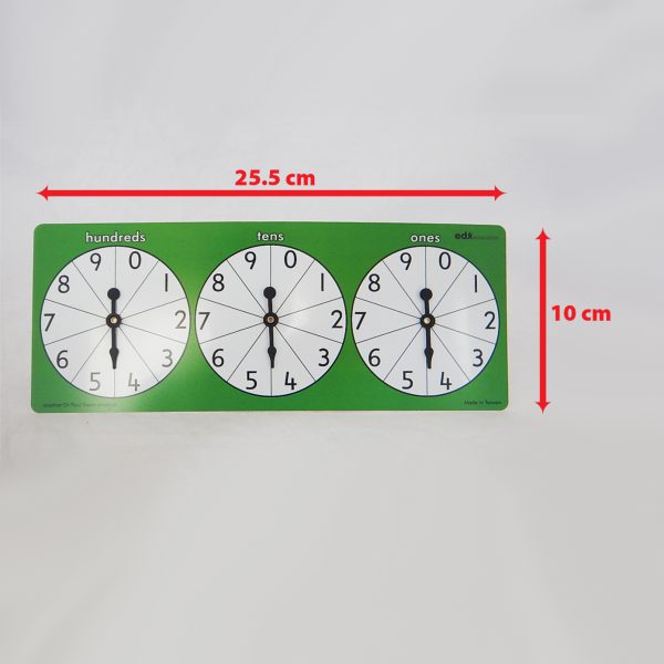 ชุดวงล้อค่าประจำหลัก 4 ชิ้น/ชุด (Place Value Spinner (4 Pcs)) - Image 3