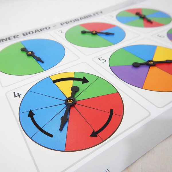 วงล้อสีความน่าจะเป็น 2 ชิ้น/ชุด (Spinner Board - Probability 2 Pcs) - Image 2