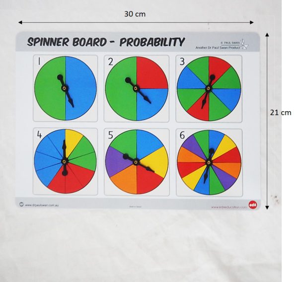 วงล้อสีความน่าจะเป็น 2 ชิ้น/ชุด (Spinner Board - Probability 2 Pcs) - Image 3