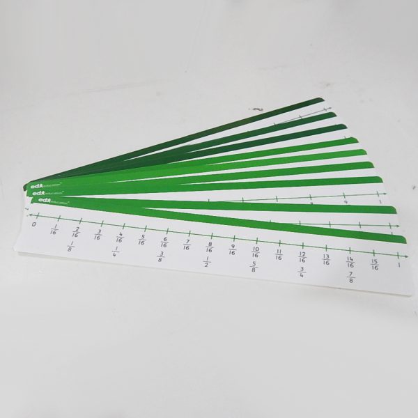 ชุดเส้นจำนวนเศษส่วน 9 แผ่น/ชุด (Number Lines : Fraction 9 pcs/set) - Image 3