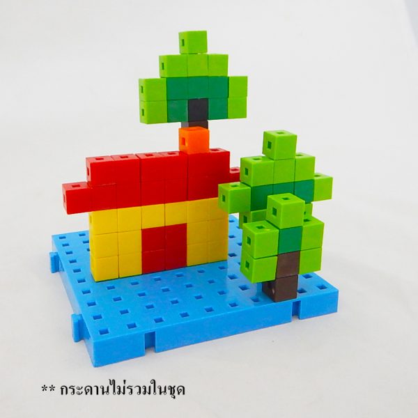 ชุดลูกบาศก์ตัวต่อฝึกทักษะคณิตศาสตร์ ขนาด 1 cm 500 ชิ้น (1 cm. Interlocking Cube 500 pcs) - Image 6