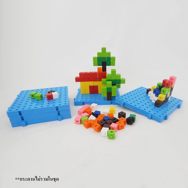 ชุดลูกบาศก์ตัวต่อฝึกทักษะคณิตศาสตร์ ขนาด 1 cm 500 ชิ้น (1 cm. Interlocking Cube 500 pcs) - Image 5