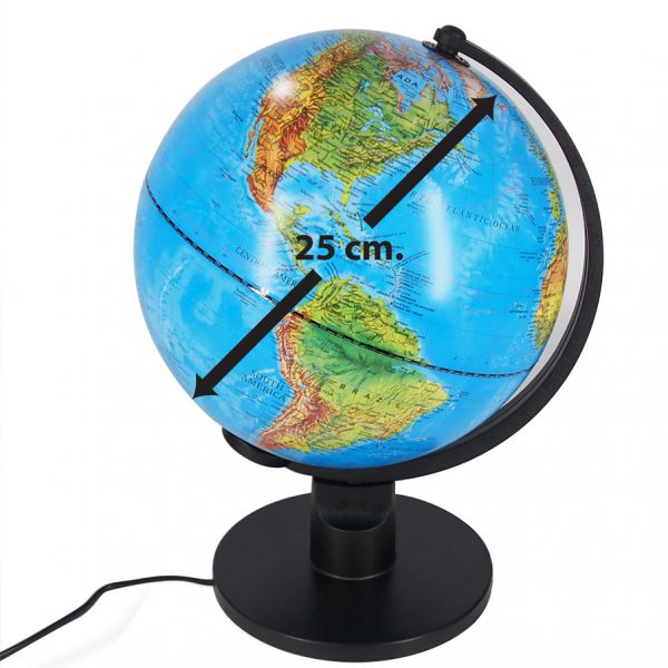 ลูกโลกแสดงภูมิศาสตร์และประเทศ 25 ซม. แบบ 2in1 (Dual-Cartography Globe Dia 25 cm with LED Light) - Image 11