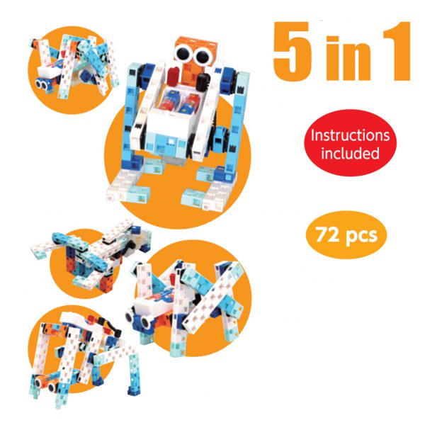 ชุดตัวต่อหุ่นยนต์ 5 in 1 (5 in 1 Robot 1 Motor Set) - Image 4