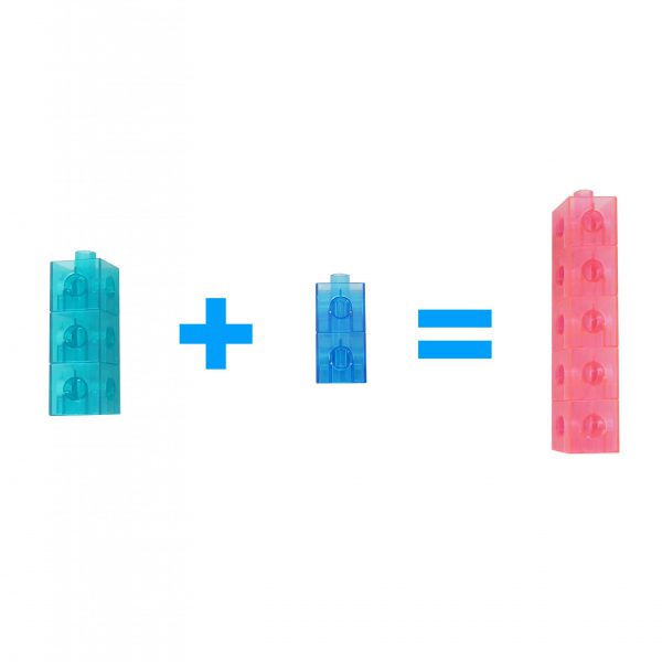ลูกบาศก์ตัวต่อ 2 ซม. แบบโปร่งใส (100 ชิ้น, 10 สี) (Translucent Linking Cubes, 100 cubes, 10 colors) - Image 9