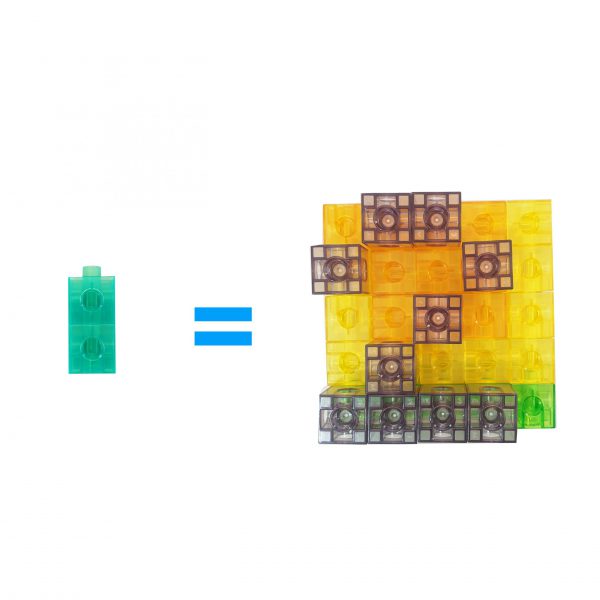 ลูกบาศก์ตัวต่อ 2 ซม. แบบโปร่งใส (100 ชิ้น, 10 สี) (Translucent Linking Cubes, 100 cubes, 10 colors) - Image 8