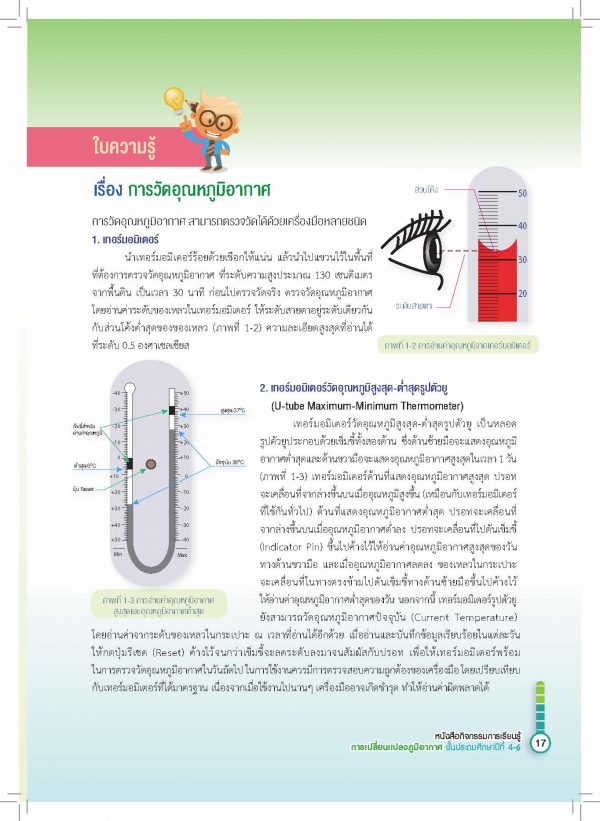 หนังสือกิจกรรมการเรียนรู้การเปลี่ยนแปลงภูมิอากาศ ชั้นประถมศึกษาปีที่ 4-6 (Climate Change Grade 4-6) - Image 4