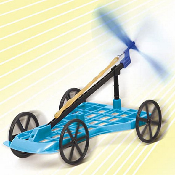 รถยางรัดและแรงลม (Wind & Elastic Powered Car)