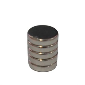 แม่เหล็กกลมแบนแรงสูง 12x3 มม. (5 ชิ้น/ชุด) (High Power Disk Magnet 12x3 mm (5 pcs/set))
