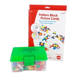 ชุดบล็อกรูปแบบพลาสติก (250 อัน) พร้อมแผ่นกิจกรรม (Pattern Block with Picture Card)