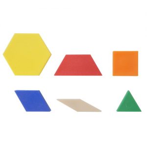 ชุดบล็อกรูปแบบพลาสติก (250 อัน) พร้อมแผ่นกิจกรรม (Pattern Block with Picture Card)